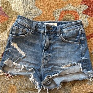 Denim Distressed Shorts